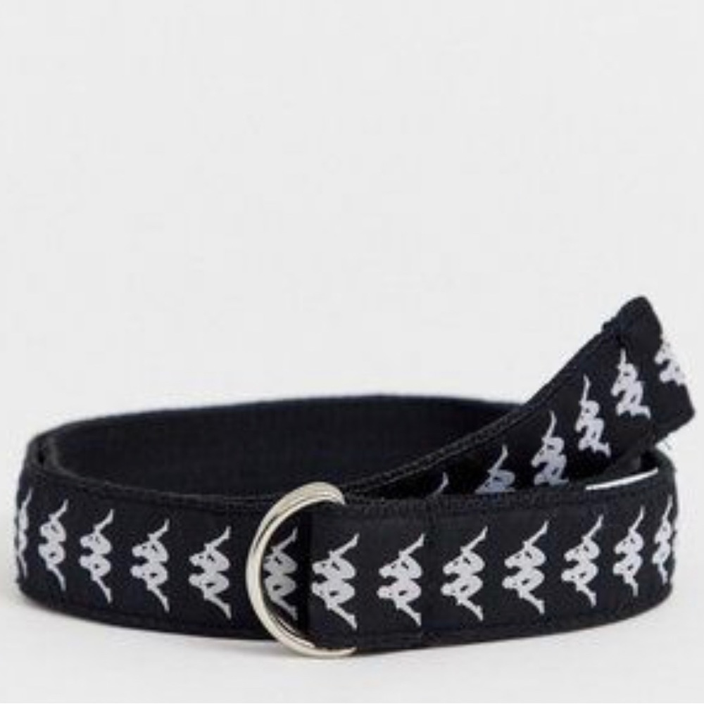 Kappa Elegance: Elevate Your Look with the Iconic Logo on this Stylish Belt!
